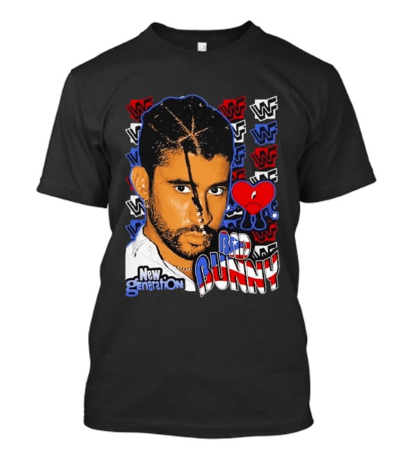 Bad Bunny New Generation WWF Heart T-Shirt
