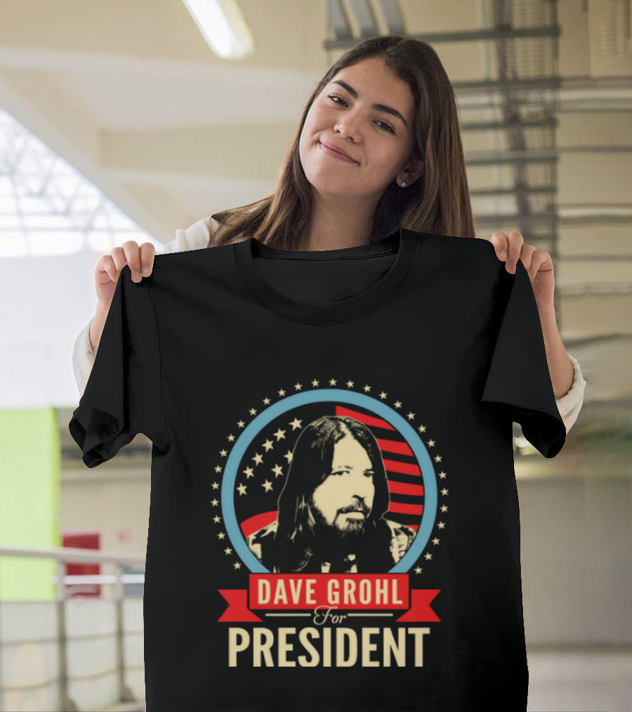 Dave Grohl For President Stars And Stripes Iconic Campaign T-Shirt