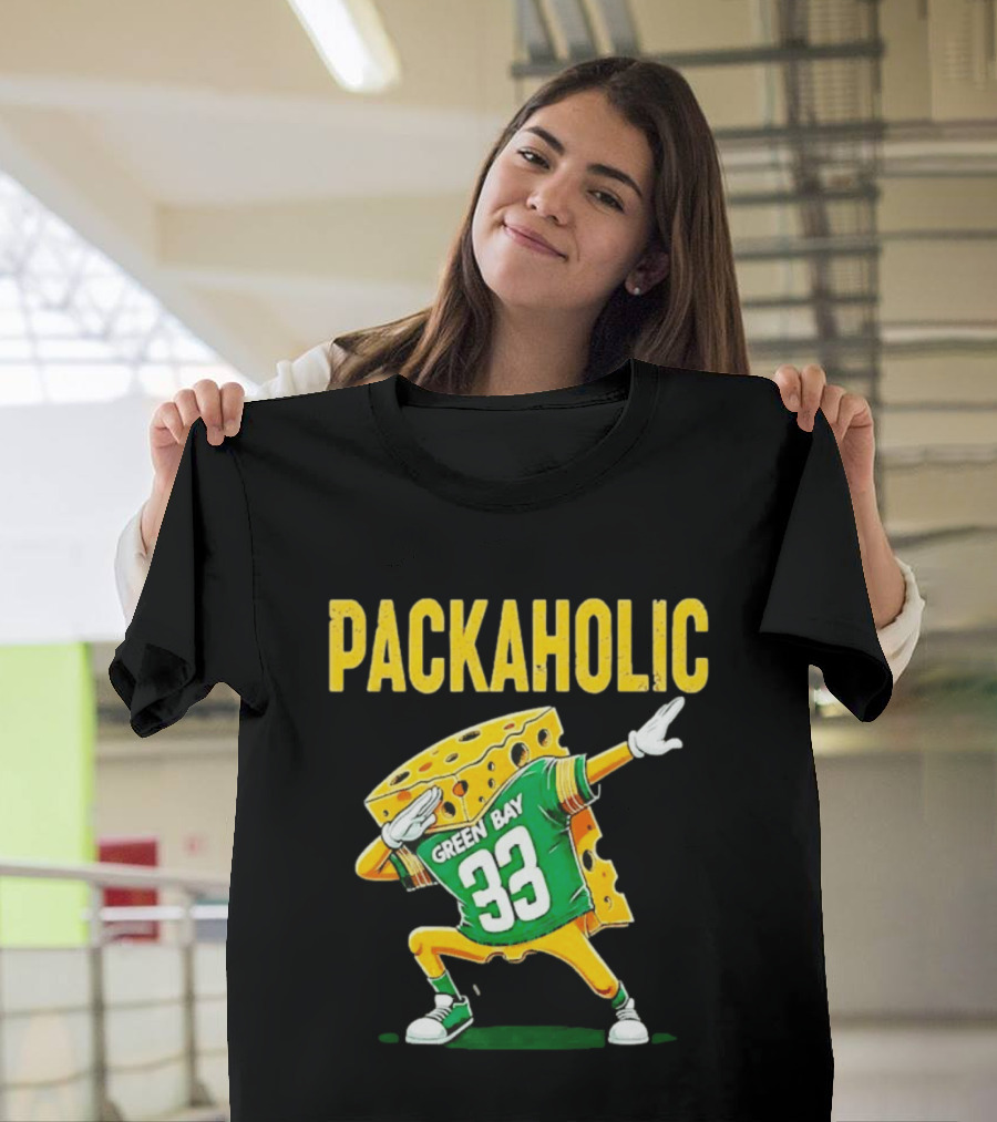 Packaholic Green Bay 33 Cheesehead Dab T-Shirt