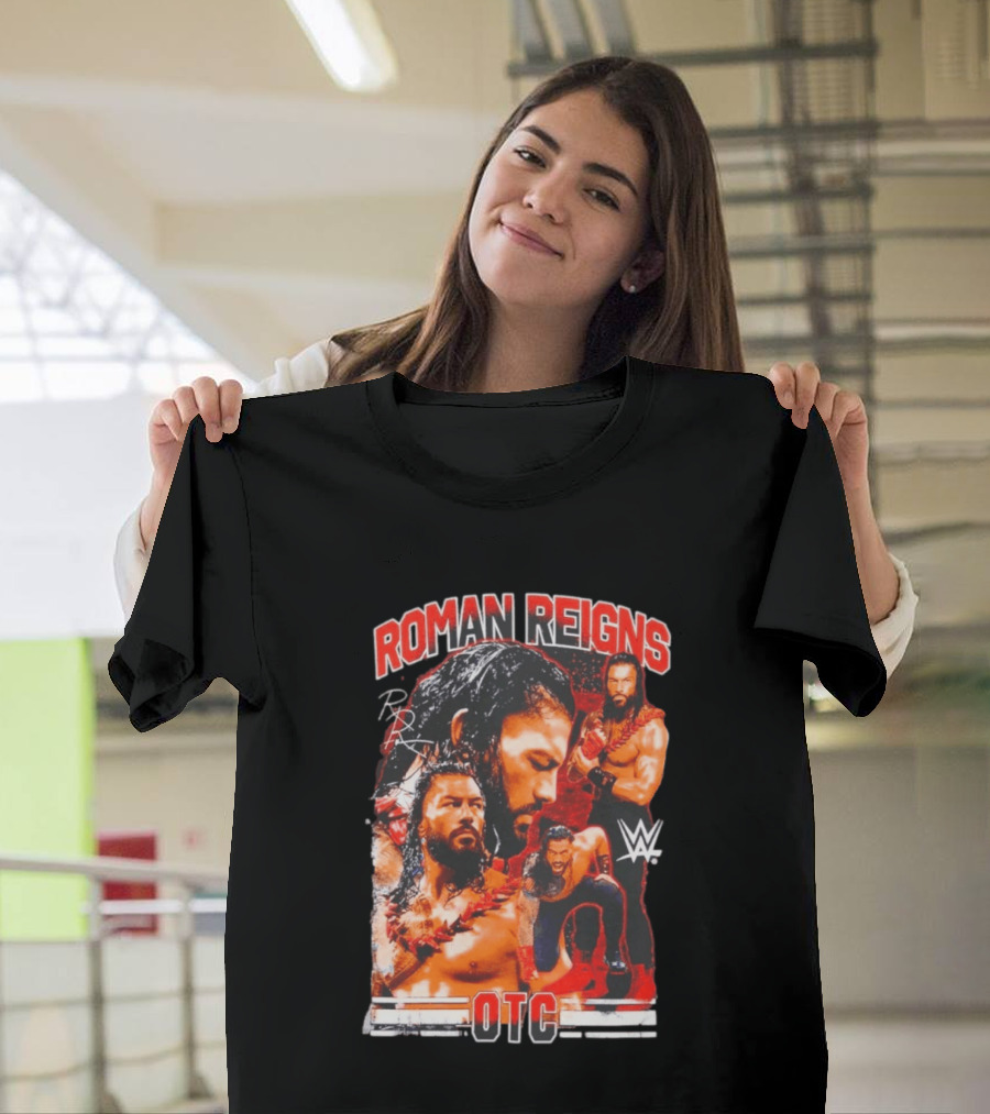 Roman Reigns WWE OTC Collage Wrestling Superstar WWE T-Shirt