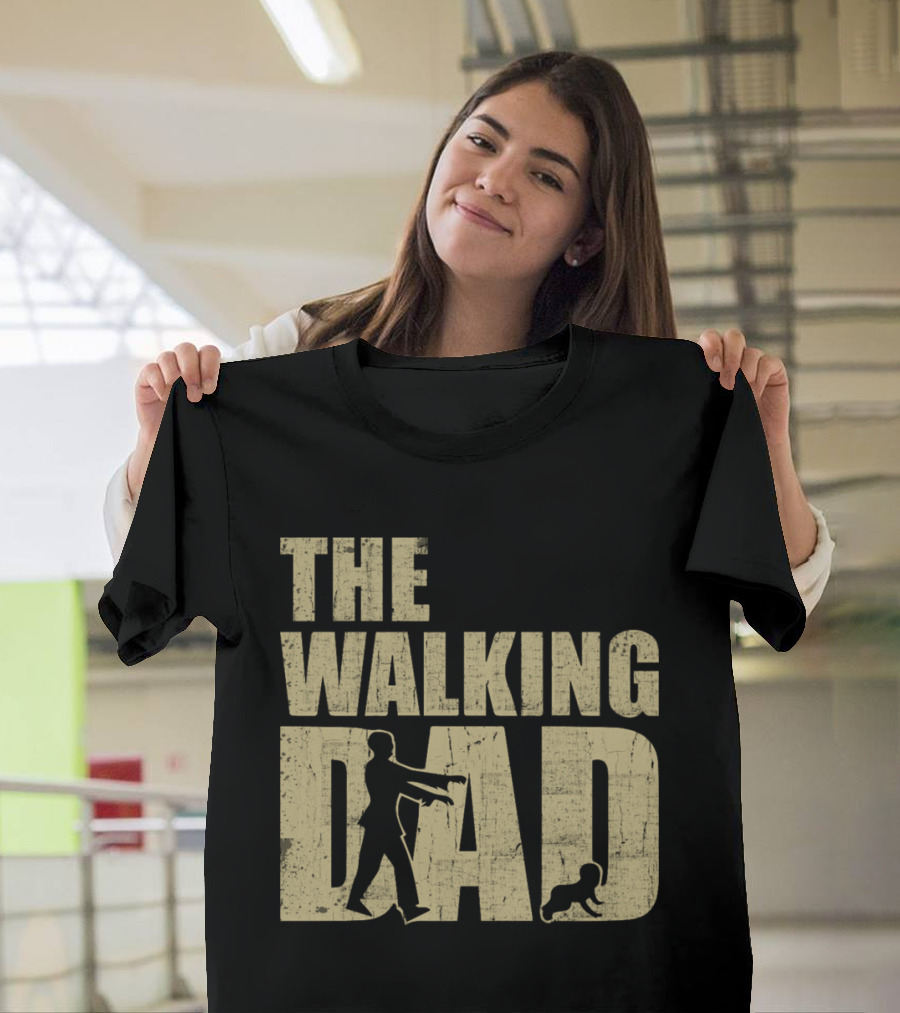 The Walking Dad Zombie Parody Dad And Baby T-Shirt