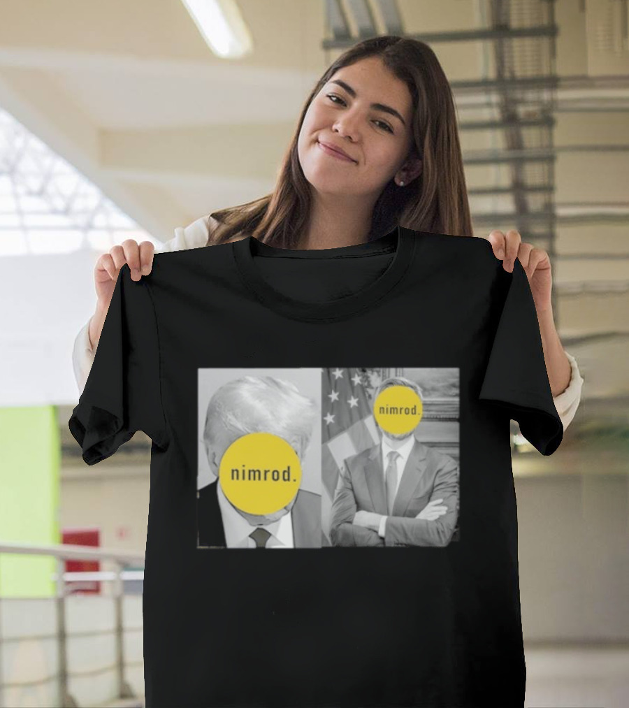 Trump JD Vance Nimrod Yellow Circle Comedy T-Shirt
