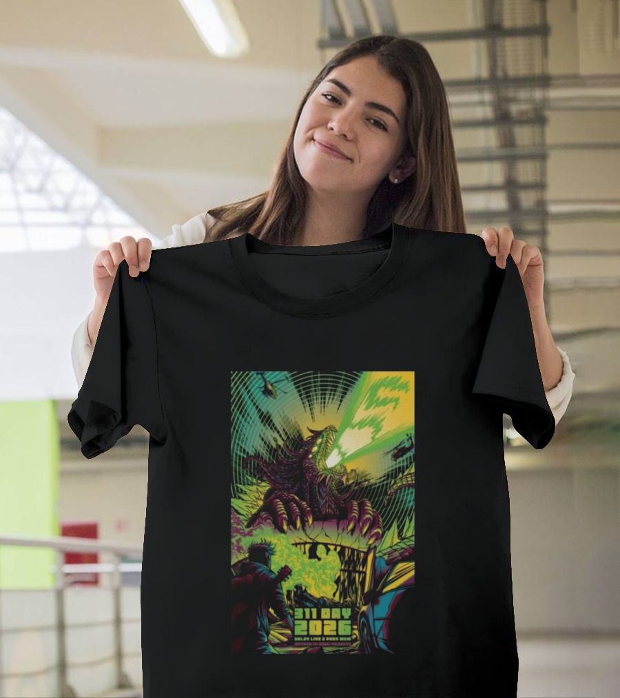 311 Day 2026 Dolby Live At Park MGM Las Vegas NV Alien Monster Art Helicopters T-Shirt