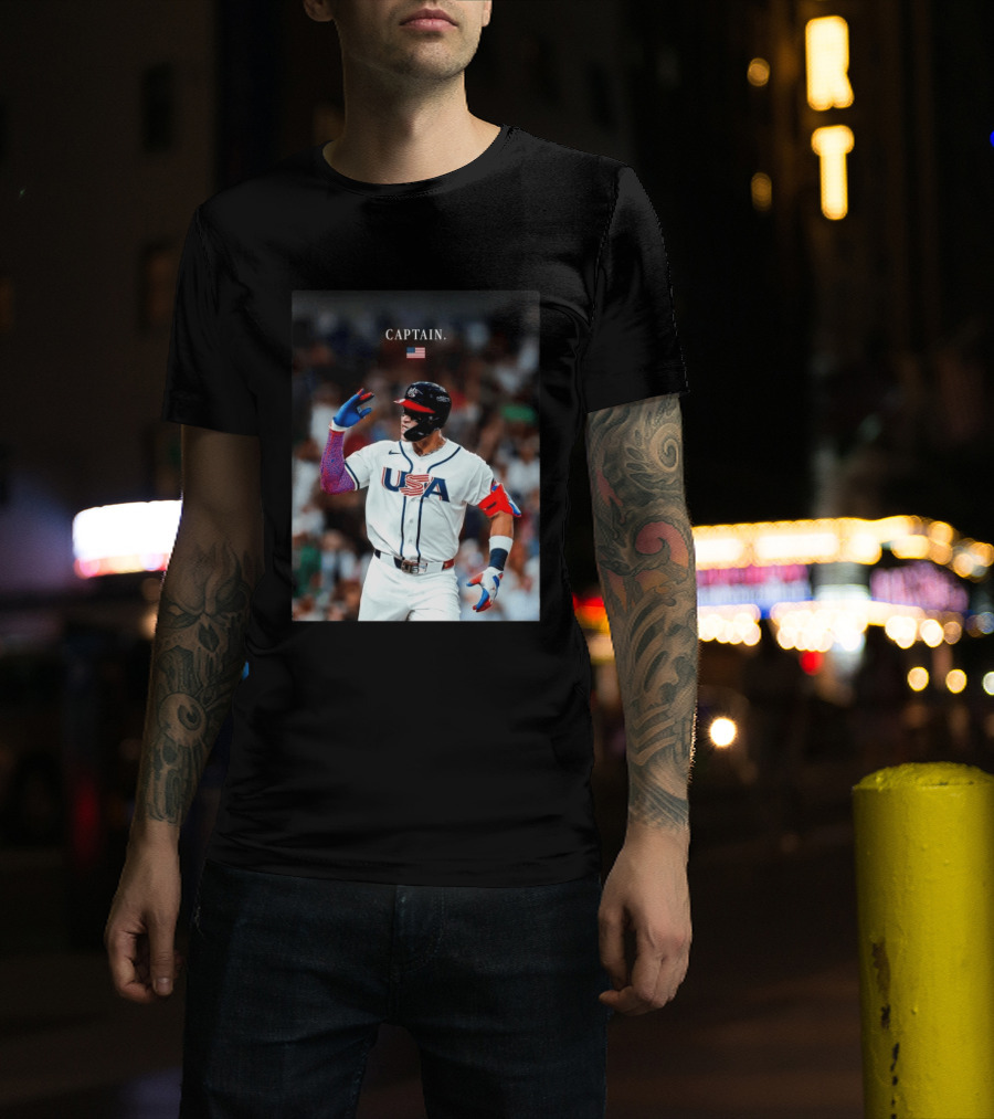 Aaron Judge Captain USA Team 2026 World Baseball T-Shirt