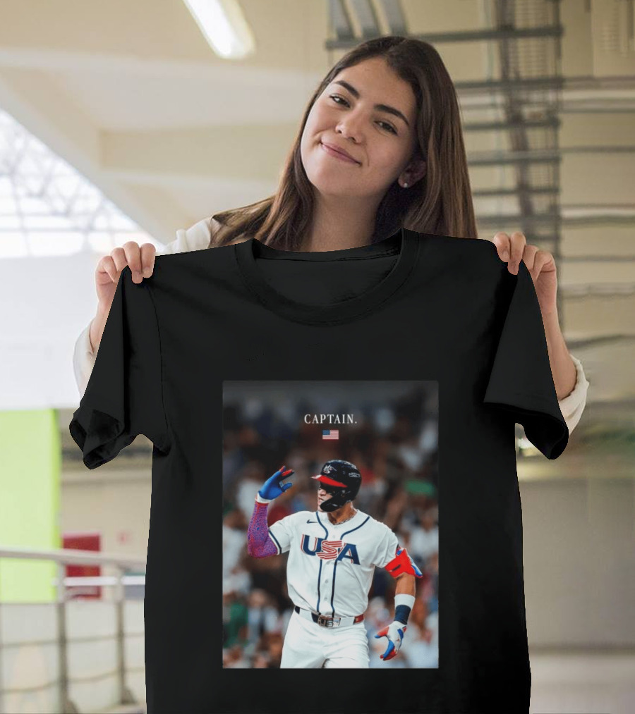 Aaron Judge Captain USA Team 2026 World Baseball T-Shirt