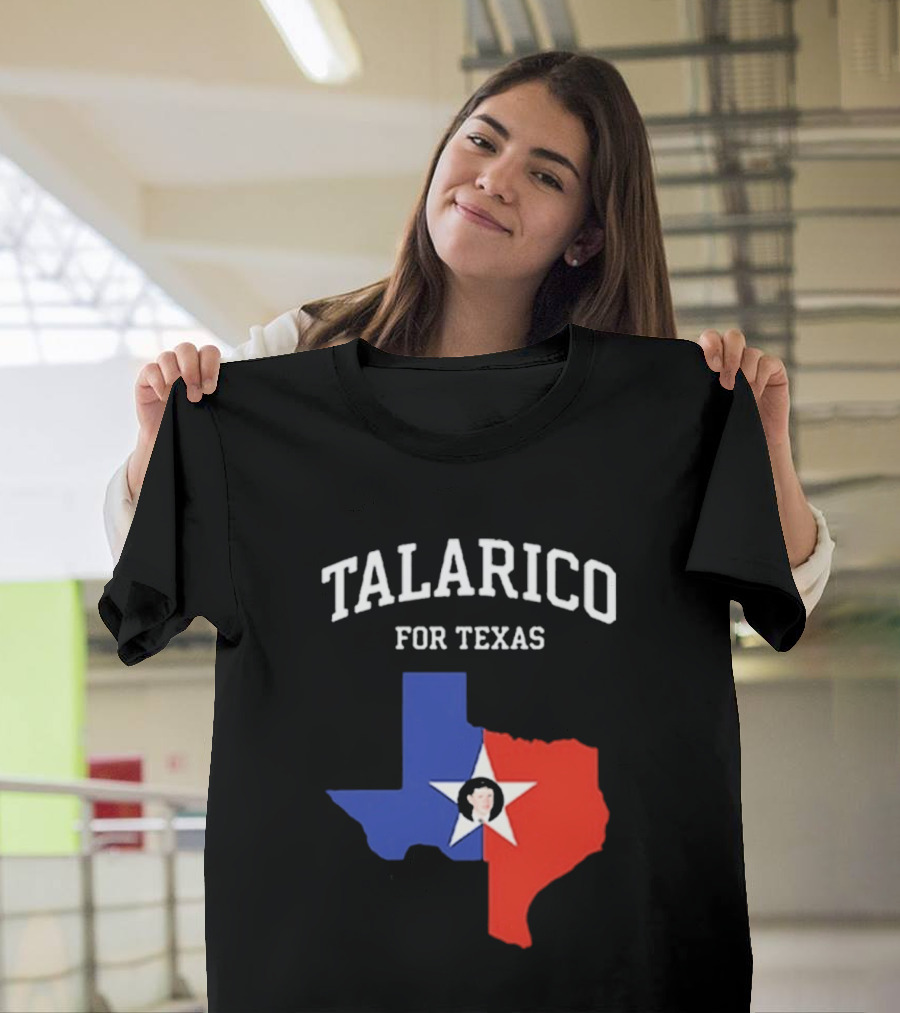 Talarico For Texas State Map Red White Blue Star T-Shirt