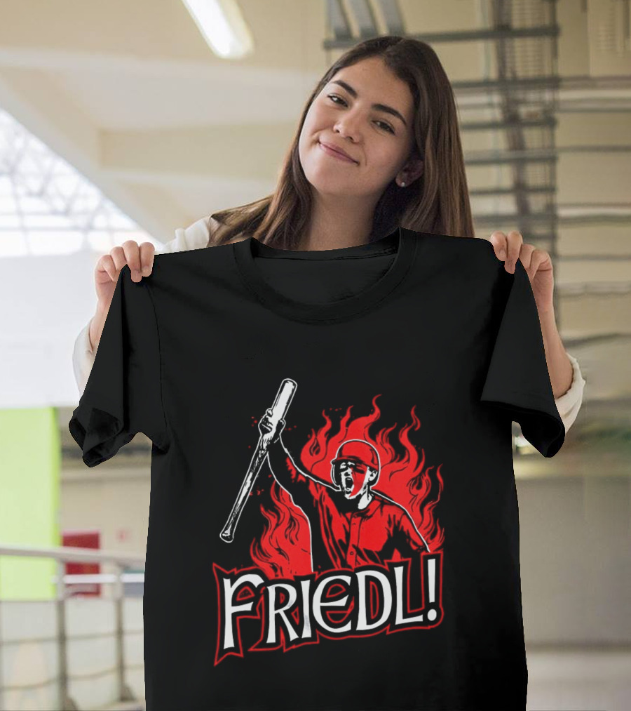 Friedl Awesome Baseball Fire T-Shirt
