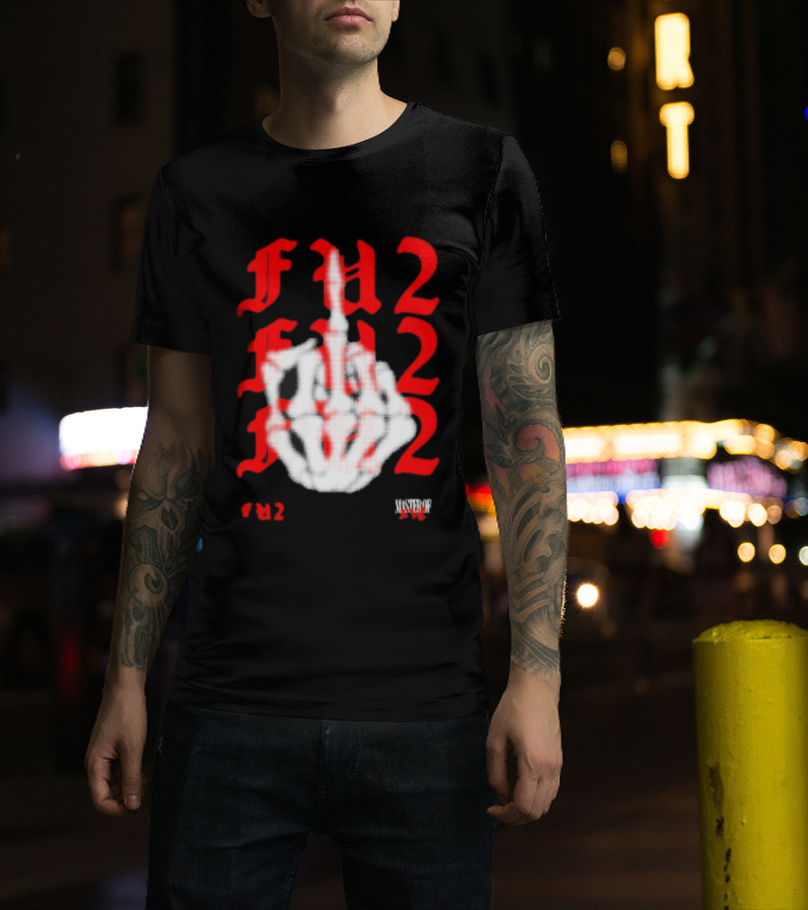 FU2 Middle Finger Three 6 Mafia Master Of Evil T-Shirt