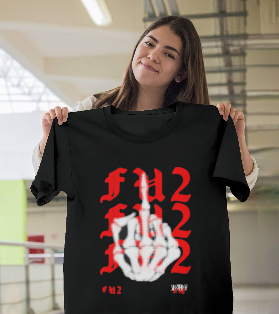 FU2 Middle Finger Three 6 Mafia Master Of Evil T-Shirt