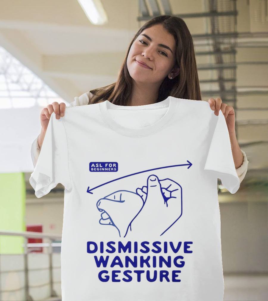 Sorry Offended Dismissive Wanking Gesture T-Shirt