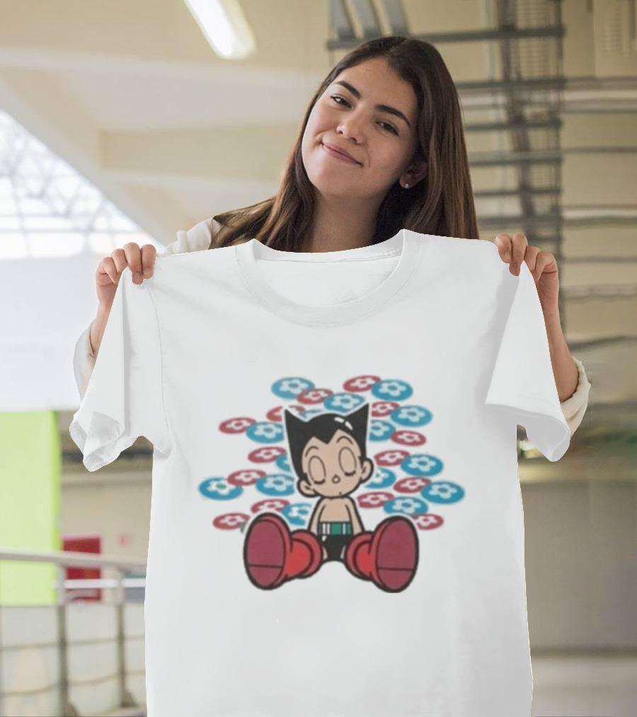 Vandythepink Astro Boy Floral Meditative Pose T-Shirt