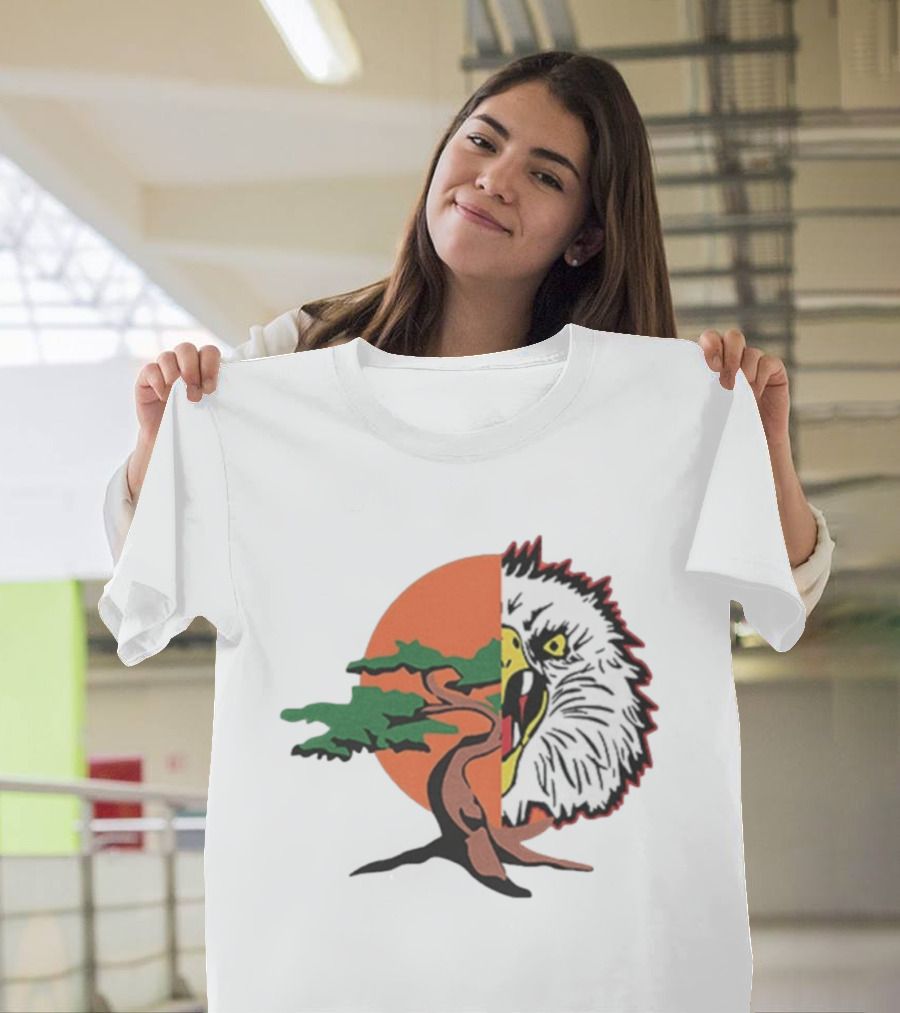 Miyagi Fang Karate Tree Eagle Sunset T-Shirt