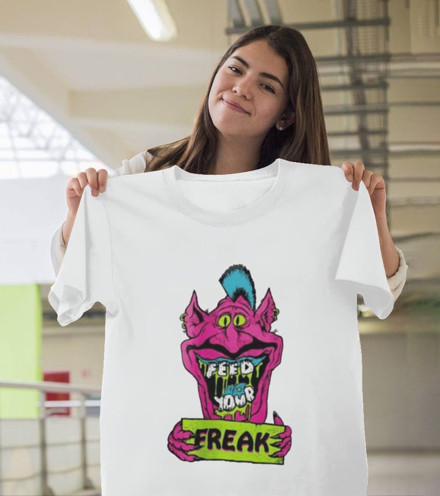 Feed Your Freak Monster Old School Psychedelic Punk T-Shirt