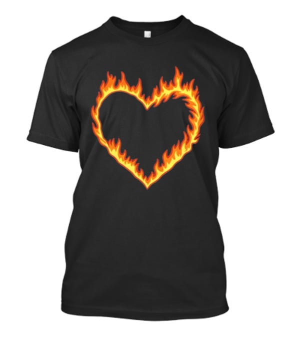 High Potential Morgan Croft Fire Heart Flame T-Shirt