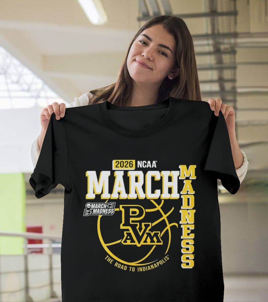 2026 NCAA March Madness Prairie View A&M Panthers The Road To Indianapolis T-Shirt