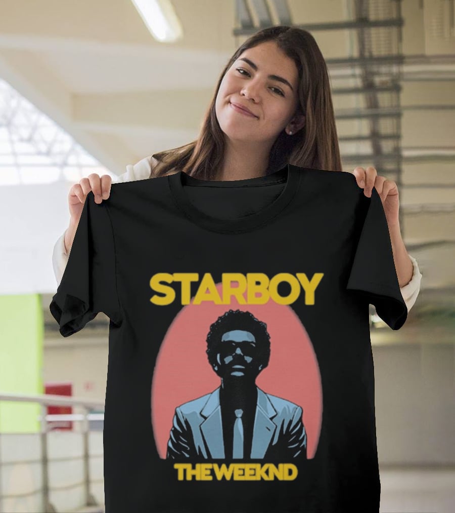 Starboy The Weeknd Music Icon Bold Yellow T-Shirt