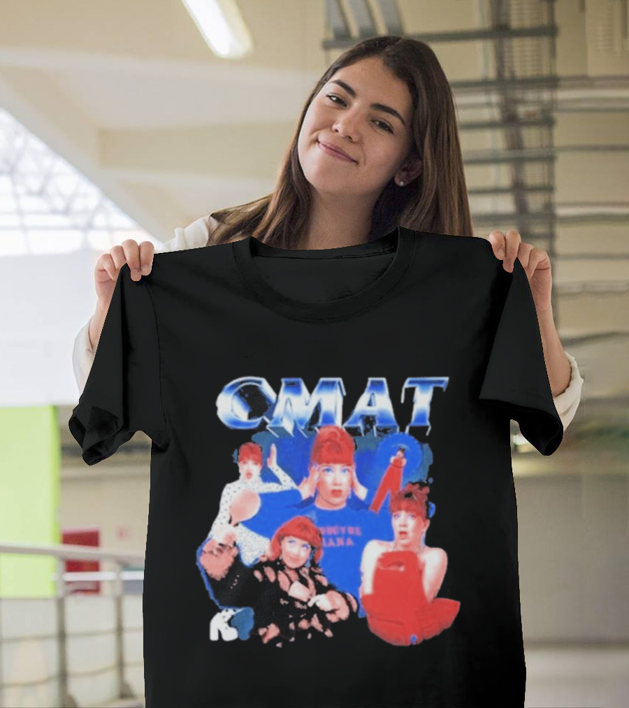 CMAT Retro Pop Style Collage With Colorful Characters T-Shirt