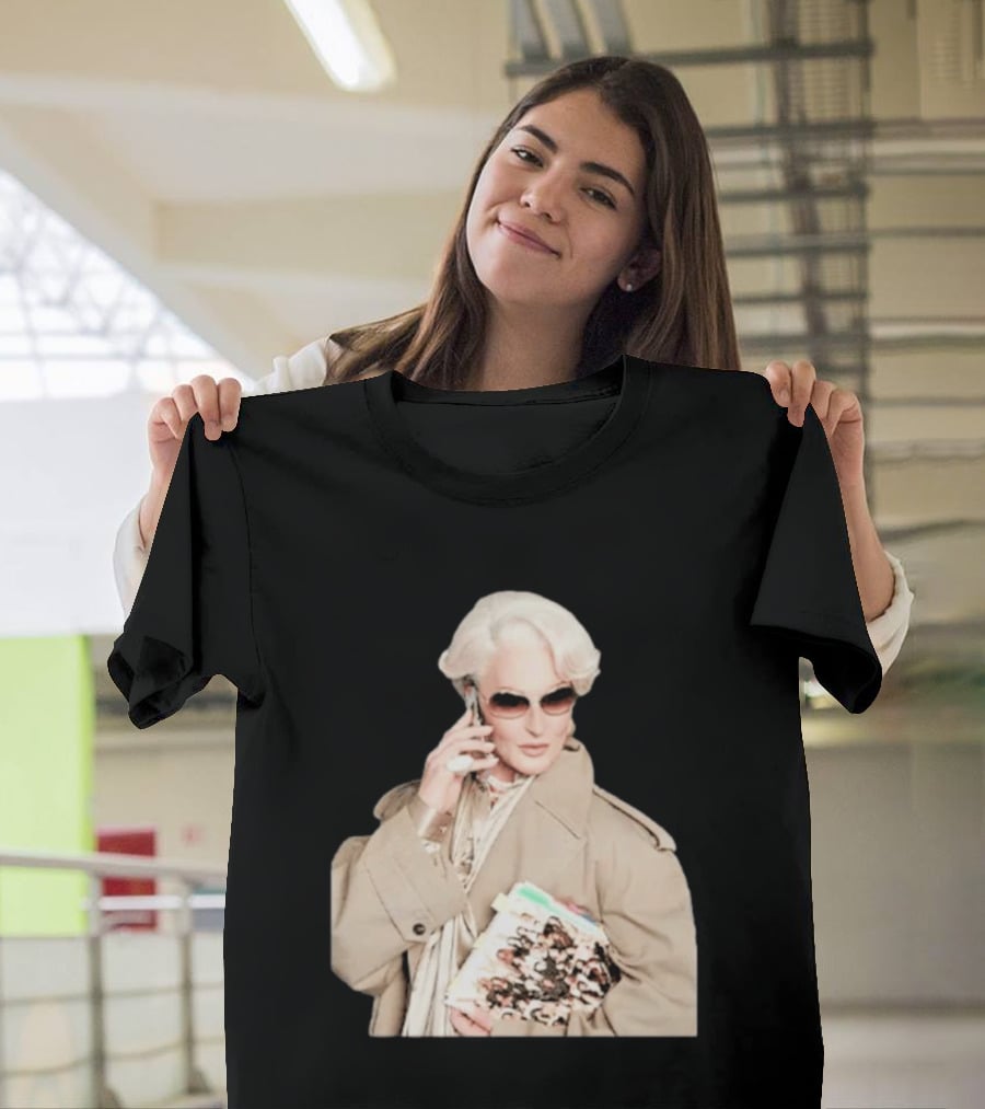 Miranda Priestly Iconic Fashion Boss With Sunglasses And Phone T-Shirt