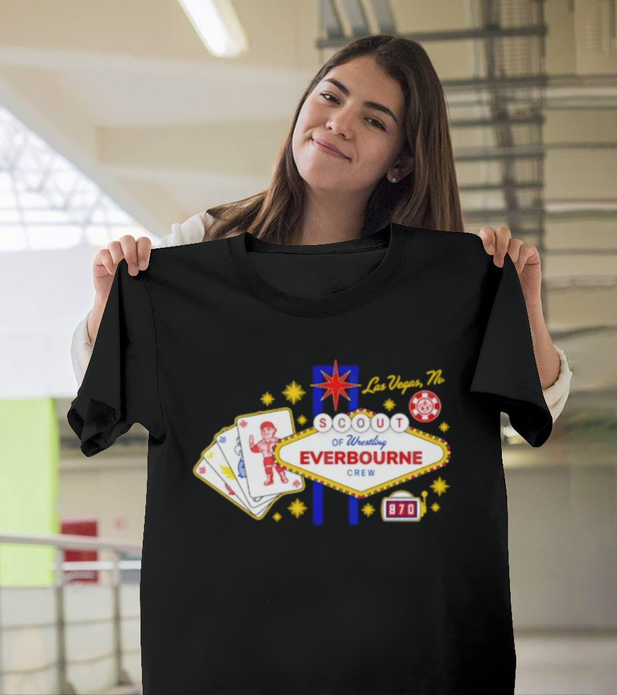 Las Vegas NV Scout Of Wrestling Everbourne Crew Poker Cards 870 T-Shirt