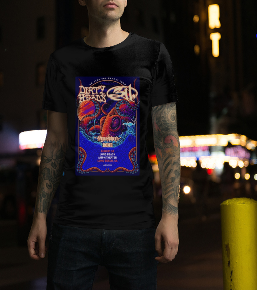 Dirty Heads August 18 2026 At Long Beach Amphitheater Show T-Shirt