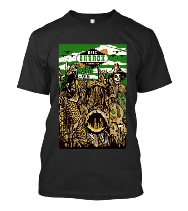 Eric Church Des Moines IA Casey's Center September 27 2025 Tour Chief Marcus King Band Concert Event T-Shirt