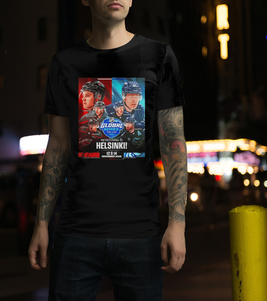 NHL Global Series Finland 2026 Helsinki Carolina Hurricanes Vs Seattle Kraken November 12 14 T-Shirt