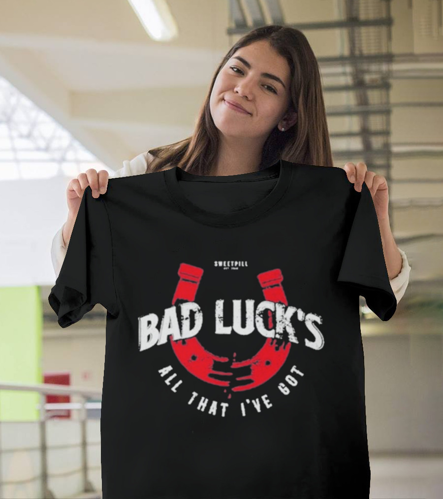 Sweet Pill Bad Luck's All That I've Got Red Horseshoe T-Shirt