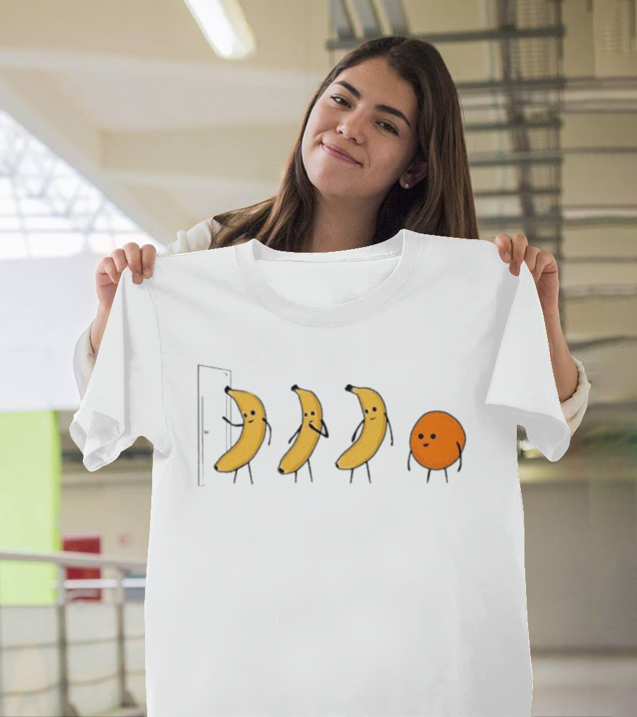 Nathan W. Pyle Banana Knock Knock Joke Comic Orange T-Shirt