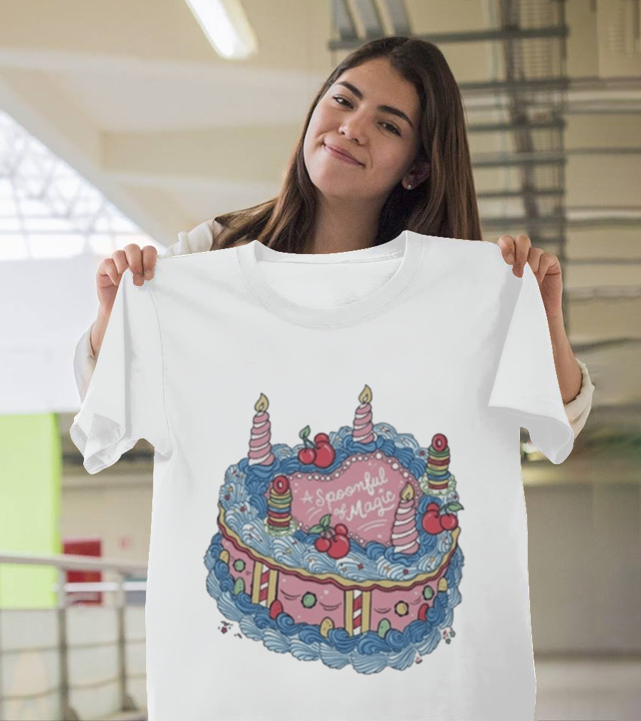 The Lost Bros A Spoonful Of Magic Birthday Cake Candles Cherries T-Shirt