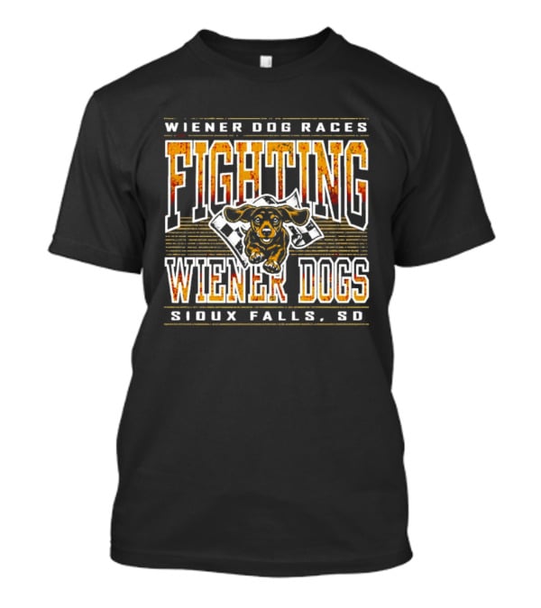 Wiener Dog Races Fighting Wiener Dogs Sioux Falls SD T-Shirt
