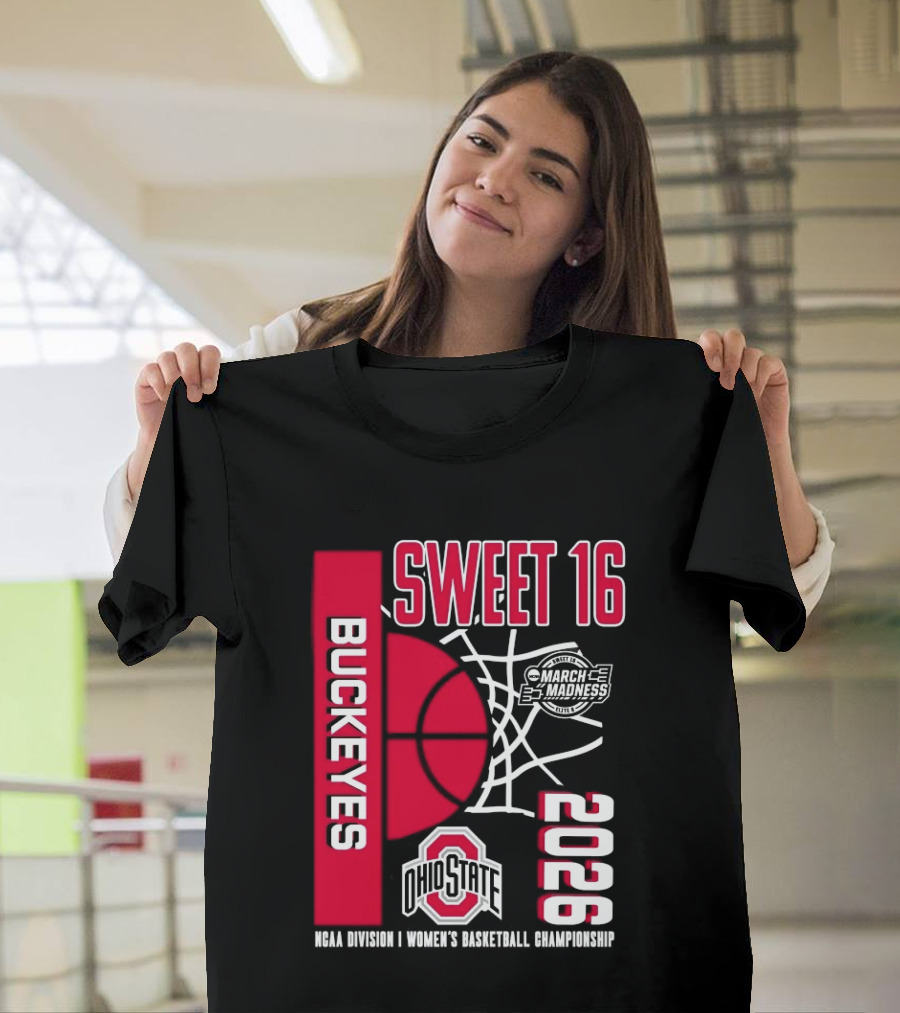 Ohio State Buckeyes 2026 Sweet 16 NCAA Division I Women's Basketball March Madness Championship T-Shirt