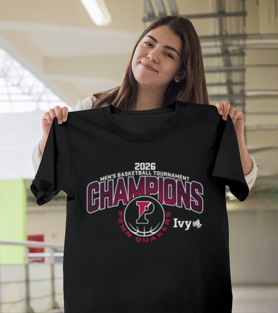 2026 Ivy League Men's Basketball Tournament Champions Pennsylvania Quakers T-Shirt