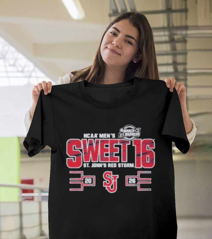 NCAA Men's 2026 Sweet 16 St. John's Red Storm SJ T-Shirt
