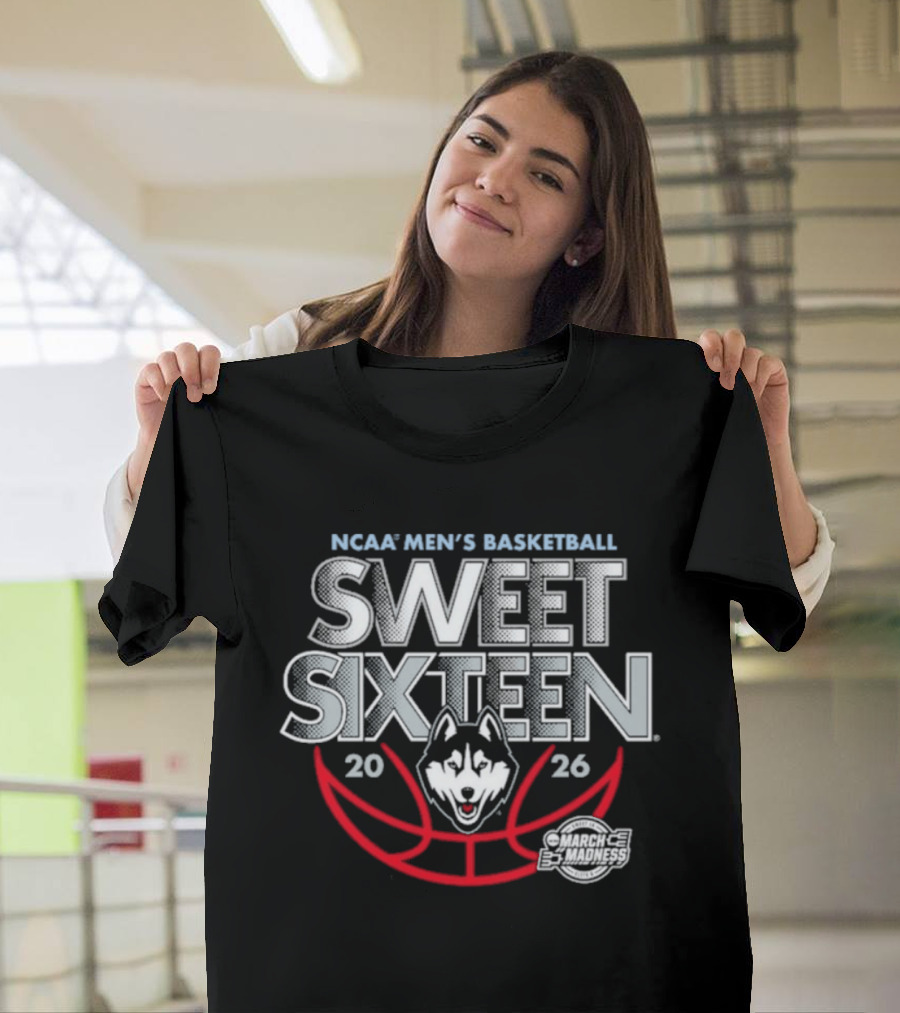 NCAA Men's Basketball Sweet Sixteen 2026 UConn Huskies T-Shirt