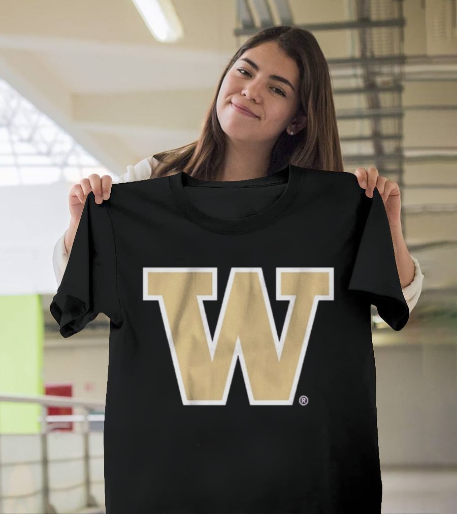 Washington Huskies Primary Gold W T-Shirt
