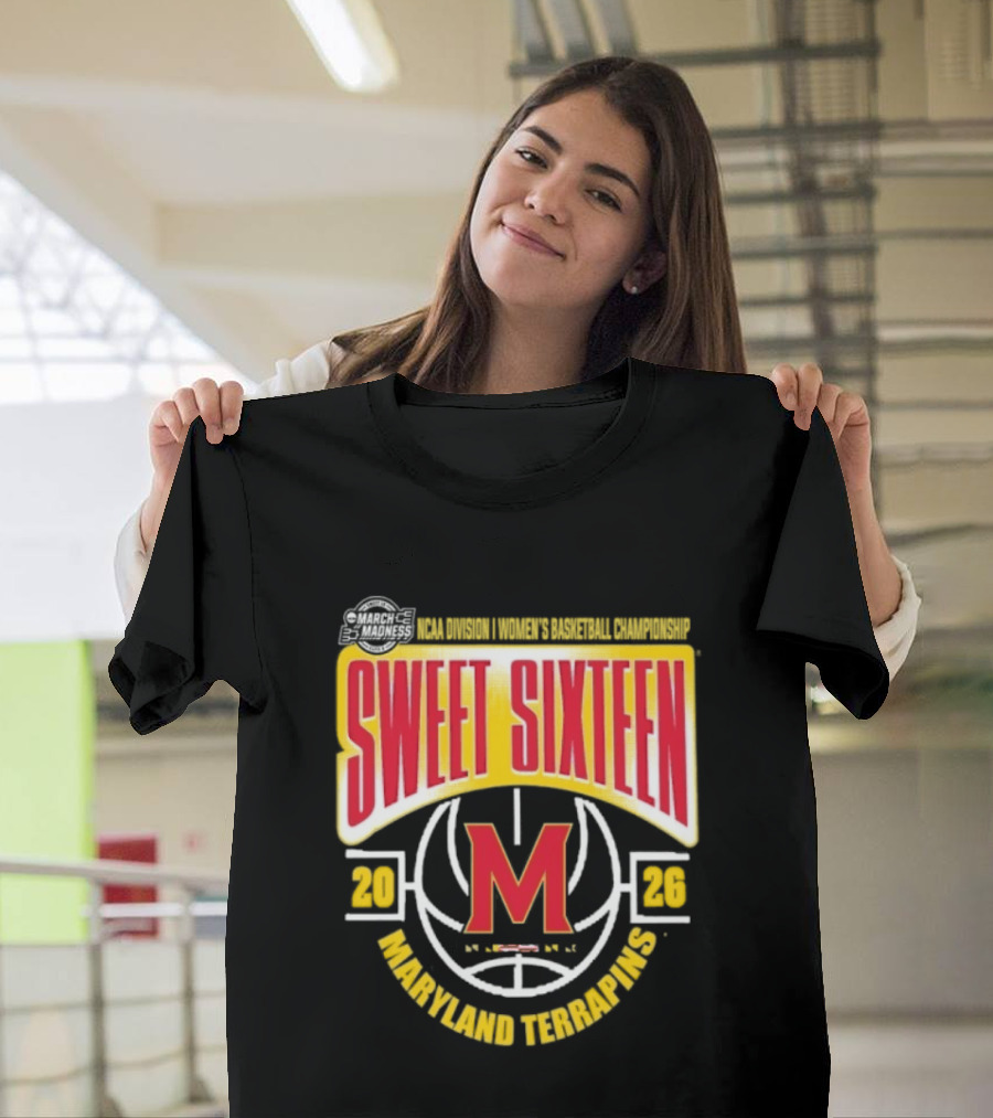 Maryland Terrapins Sweet Sixteen NCAA DI Women's Basketball March Madness 2026 T-Shirt