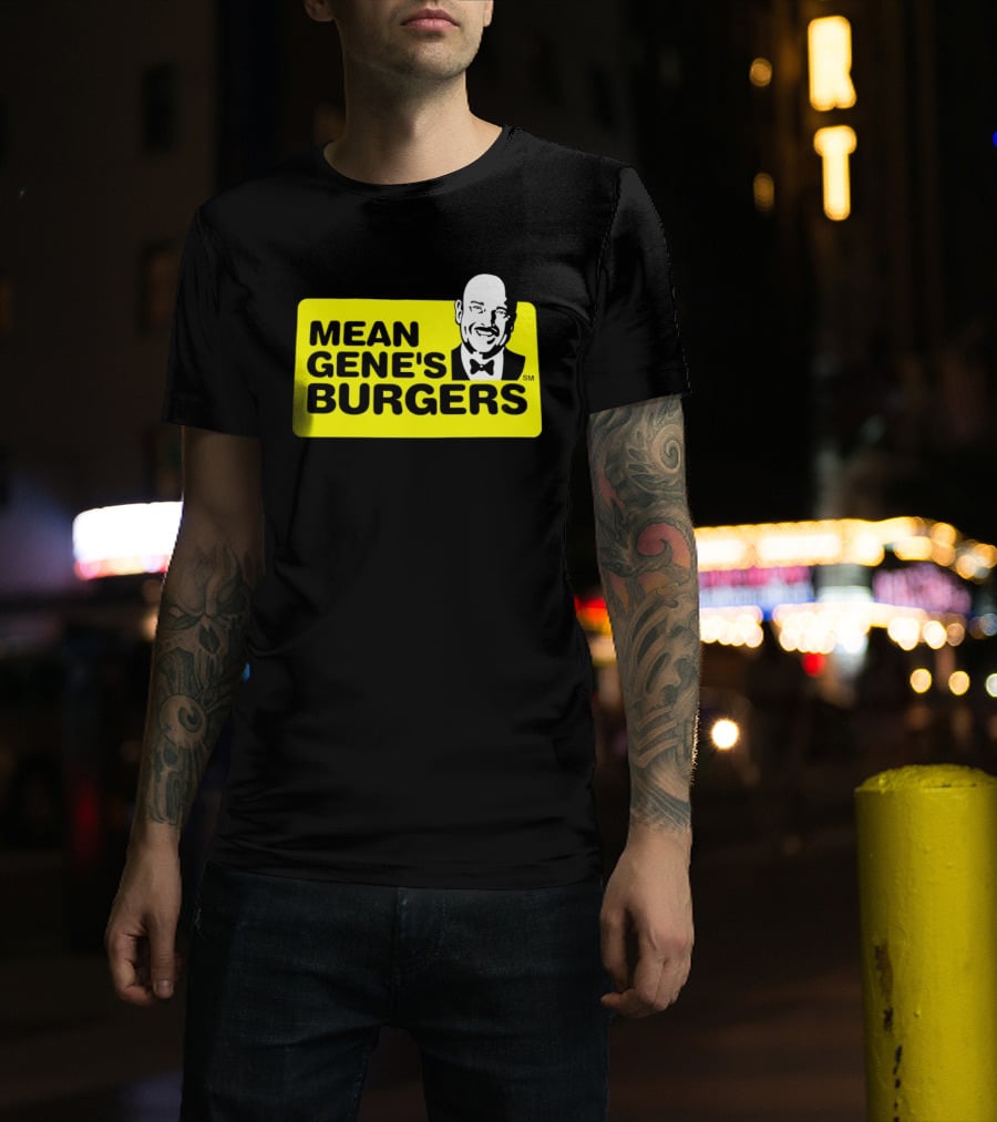 Mean Gene's Burgers Classic Logo With Iconic Bowtie T-Shirt