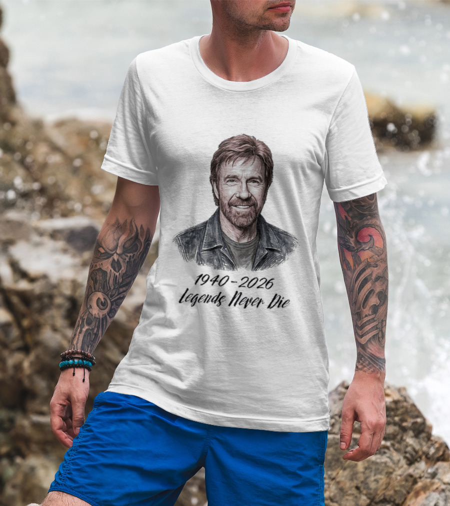 Chuck Norris 1940 2026 Legends Never Die T-Shirt