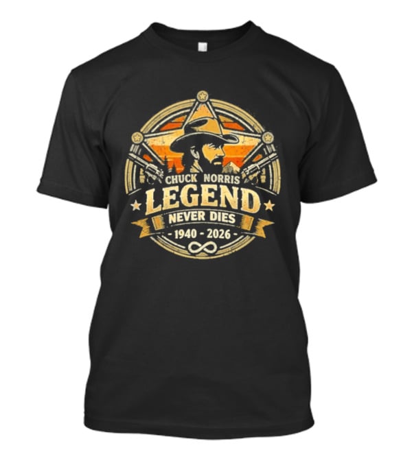 Chuck Norris Legend Never Dies Cowboy 1940 2026 Infinity T-Shirt