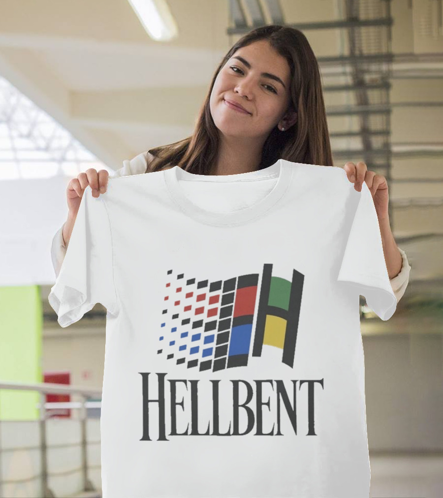 Hellbent Records Retro Pixelated Windows T-Shirt