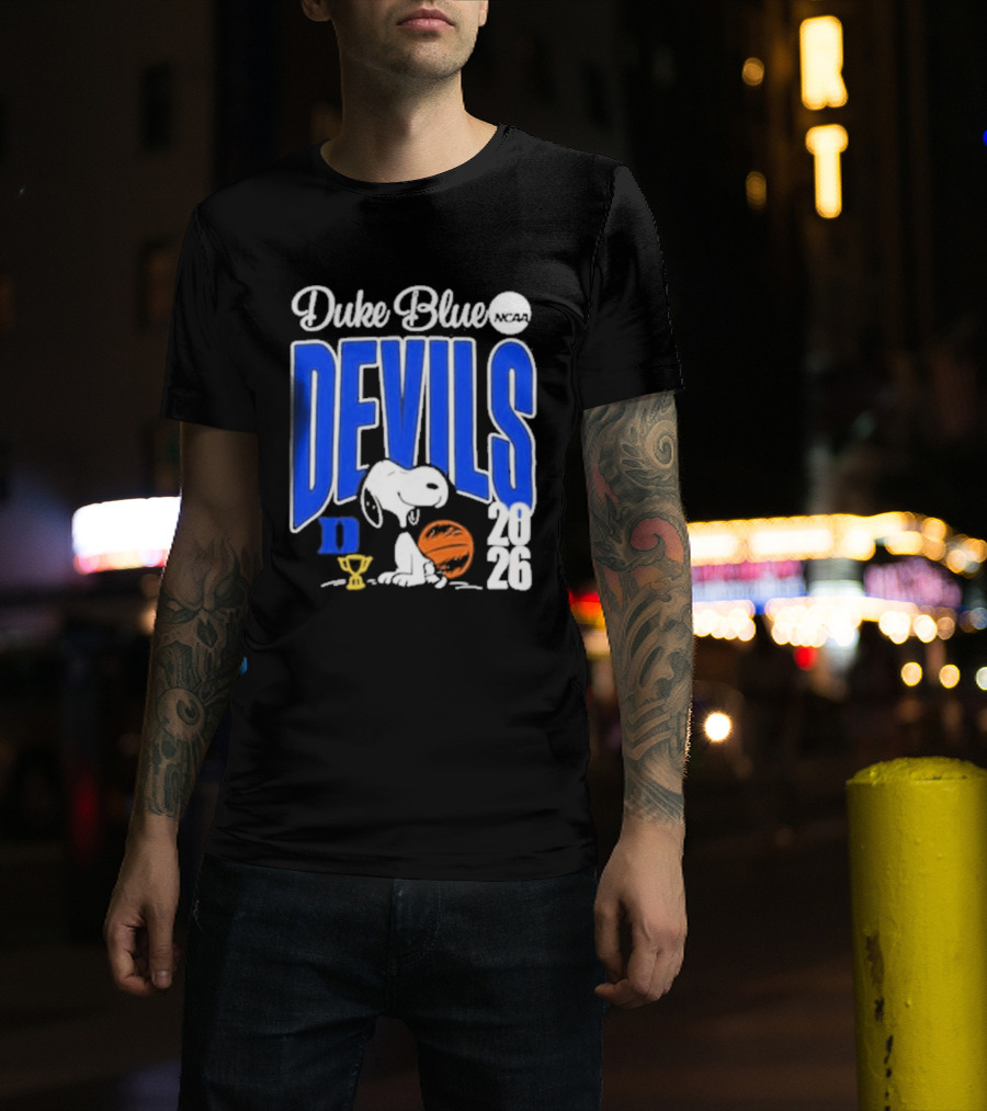 Duke Blue Devils Snoopy Basketball 2026 NCAA Champions T-Shirt