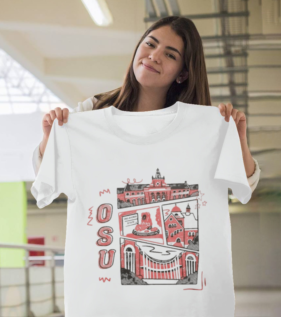 Oklahoma State Cowboys OSU University Landmarks T-Shirt