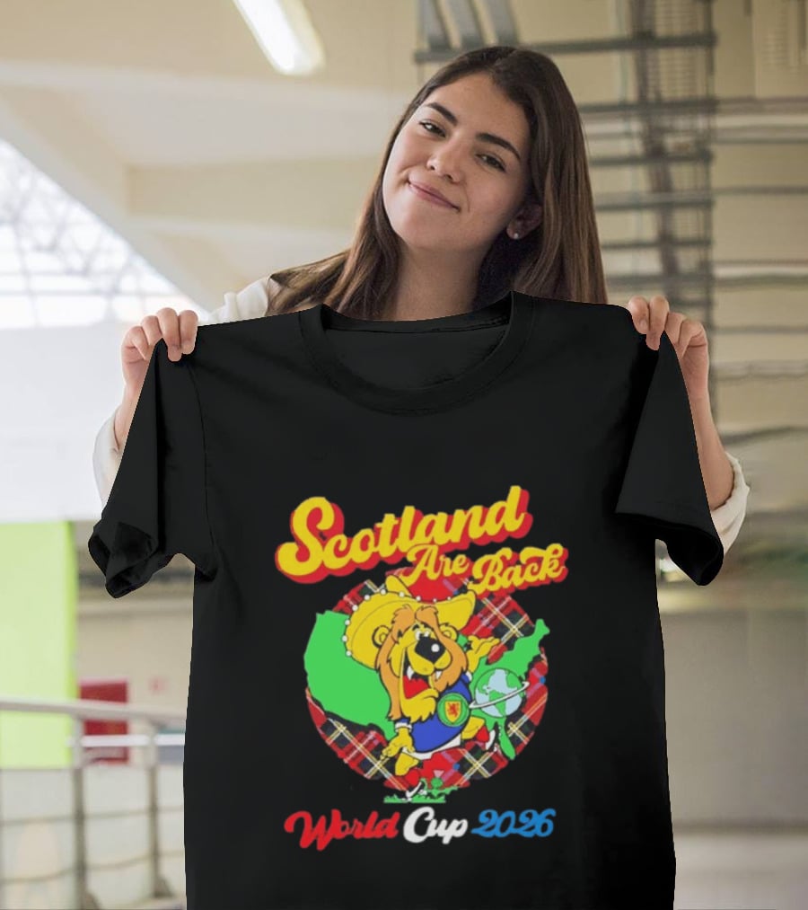 Scotland Are Back World Cup 2026 Lion Plaid Globe Soccer Ten Left T-Shirt