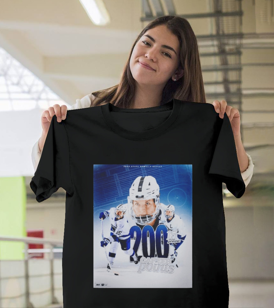 Penn State Women's Hockey Tessa Janecke 200 Career Points T-Shirt