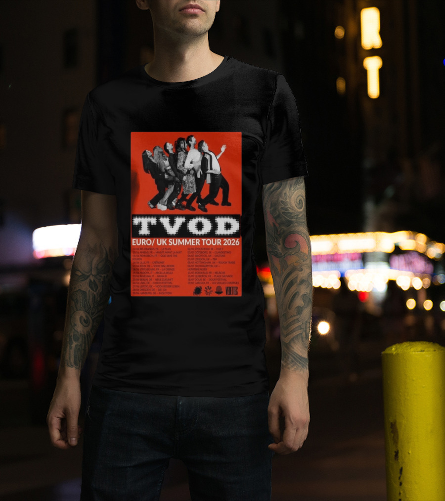 TVOD Euro UK Summer Tour 2026 Concert Dates And Cities T-Shirt