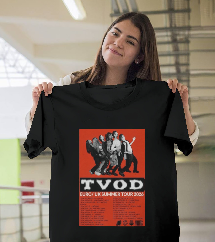 TVOD Euro UK Summer Tour 2026 Concert Dates And Cities T-Shirt