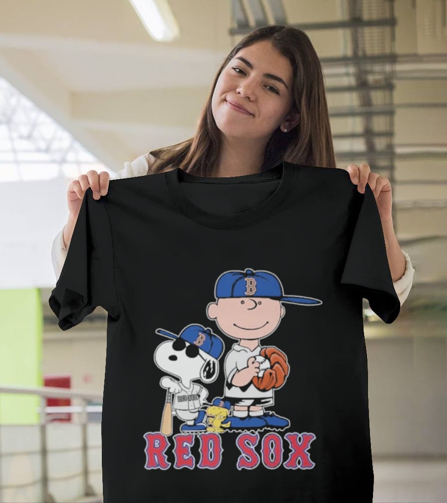Snoopy Brown Red Sox Baseball Team 2026 T-Shirt