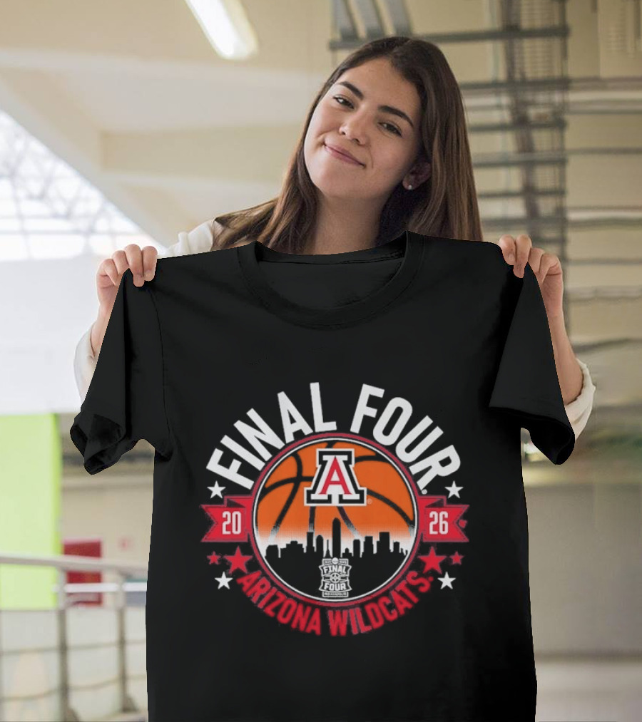 Final Four 2026 Arizona Wildcats Basketball Skyline T-Shirt