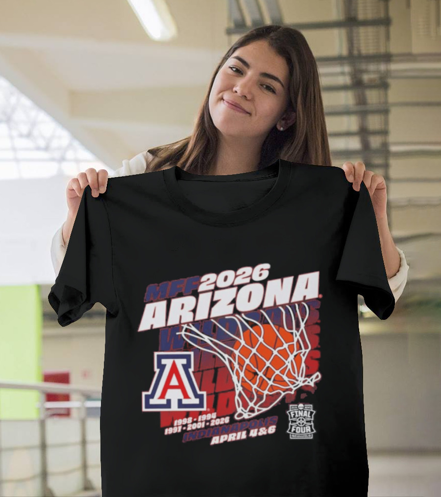 MFF 2026 Arizona Wildcats Final Four Indianapolis April Dates T-Shirt