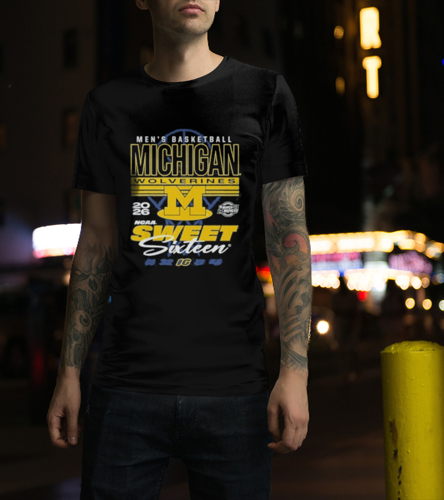 Men's Basketball Michigan Wolverines 2023 NCAA Sweet Sixteen M T-Shirt